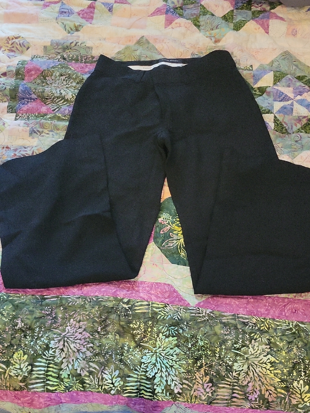 Black Wide-Leg Dress Pants Made in Italy.